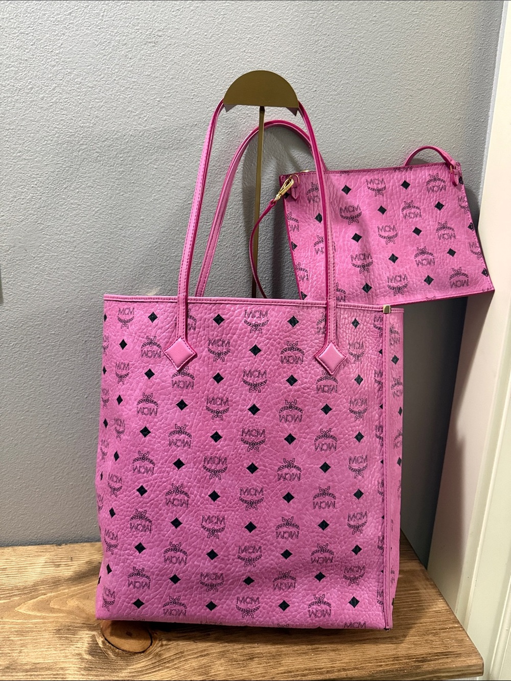 MCM Visetos & Pochette w/ Dust Bag